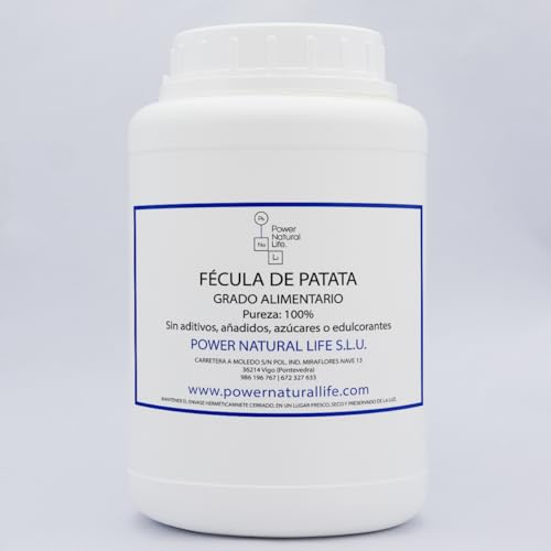 Fécula de Patata 1kg - Grado Alimentario - Envase Polietileno - Para Repostería, Espesante y Elaboración de Alimentos Sin Gluten