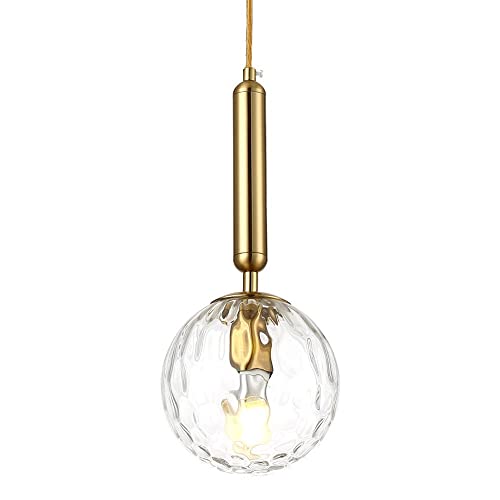 Suspension en verre texturé haut de gamme luminaire E27 de restaurant