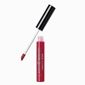 Lakme Forever Matte Liquid Lip Colour, Red Velvet, Long Lasting Liquid Lipstick, Lightweight & Comfortable – Smudge…