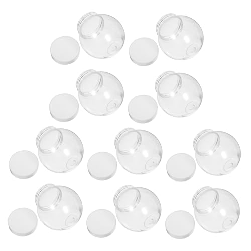 Globos de nieve plásticos ABOOFAN con tapa hermética para manualidades creativas de alta claridad 2
