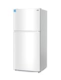 BLACK+DECKER 20.1 Cu. Ft. Top Mount Refrigerator with Ice Maker, 2-Door Refrigerator with Top Freezer, Freezer with Icemaker and Adjustable Temperature Control, ENERGY STAR, BR2010JIMW, White