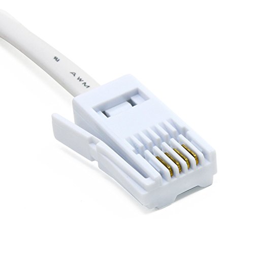 HSEAMALL One BT Plug to Two UK BT Telephone Socket Adapter Splitter Doubler Splitter