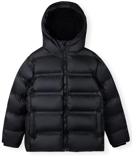 maoo garden Boys Puffer Winter Jacket Big Kids Heavyweight Fleece Lined Hooded Outdoor Coat Water-Resistant Snow Parka