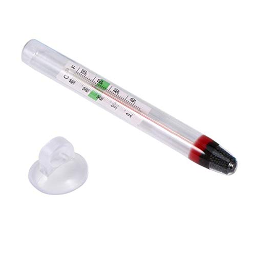 WEIWEITOE Glas Meter Aquarium Wassertemperatur Thermometer Mit Saugnapf Digitale Haushalt 0-44 Grad Ce, weiß Cover