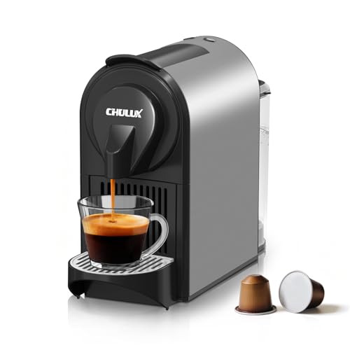 CHULUX Compact Espresso Machine, 20 Bar Single Serve Coffee Maker, Dual Brew Sizes for Espresso and...