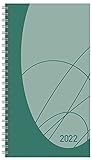  Taschenkalender Modus XL Flexi Colourlux petrol 2022: Terminplaner mit Wochenkalendarium. Ringbuch mit Hardcover. 1 Woche 2 Seiten. 8,7 x 15,3 cm