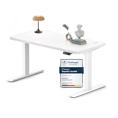 MAIDeSITe Höhenverstellbarer Schreibtisch (120x60cm), Höhenverstellbar Stehtisch Elektrisch, Energieeffizient‌ Flüsterleiser Dualmotor Traglast 160kg Mit Kollisionsschutz Funktion - S2 Pro 1