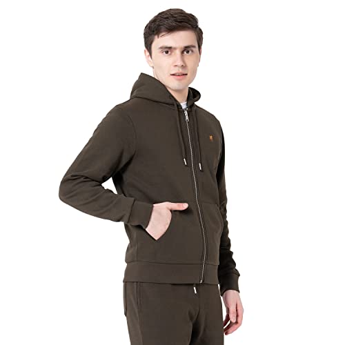 Image of Red Tape Men's Light Grey Solid Hoodies