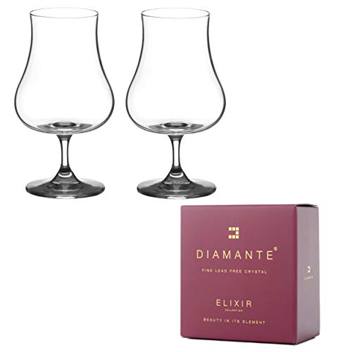 DIAMANTE Rum Glasses Pair, Transparent, 2 Count (Pack of 1) - Image 4