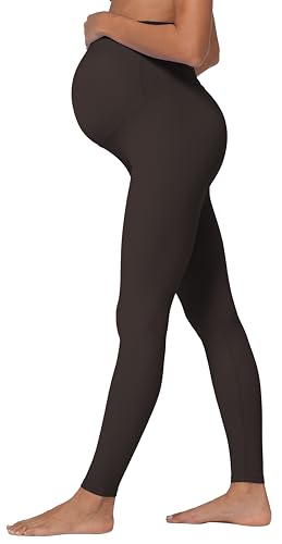 Sunzel - Sunzel Sunzfly Maternity Leggings - Over The Belly Buttery Soft Pregnancy Yoga Pants, 7/8 Length, Seal Brown, Medium - Best Deal on Amazon