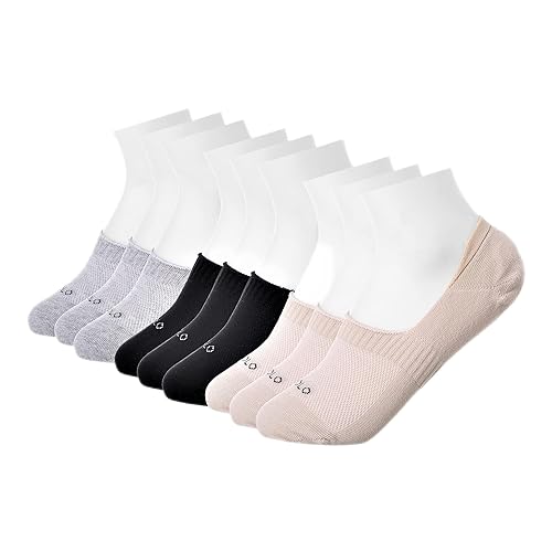 Image of SOLO Cotton Rich, No show socks, Low Cut Liner Non Slip. Made in Egypt (OEKO-TEX Certified)., Medium-Large