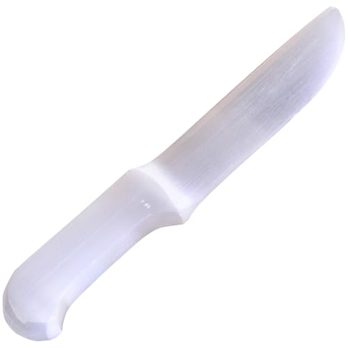 JIC Gem Selenite Crystal Knife White Crystals and Healing Stones for Cutting Etheric Cords 1pc 7.8-10 Inch