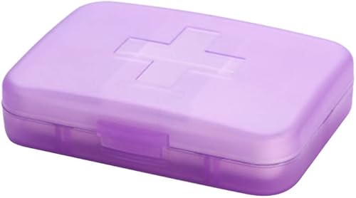 Organizador de pastillas de viaje, pastillero portátil, 6 compartimentos, organizador diario de píldoras, caja de píldoras pequeña para bolsa de