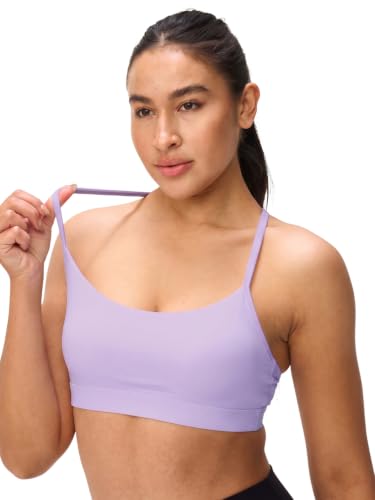 Image of Womens Y Back Padded Sports Bra Strappy U Neck Butter Soft Low Impact Workout Bras Yoga Pilates Walking