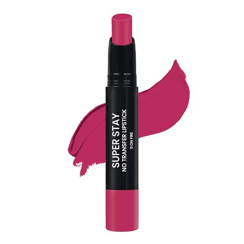Image of Maliao Super Stay No Transfer Lipstick | Long Lasting Matte Finish | Waterproof & Smudge-Proof Formula | High Pigment Color | Lightweight & Comfortable Wear | On Fire, 3.8g