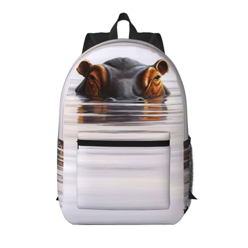 Sac à dos hippopotame léger noir EdWal taille unique