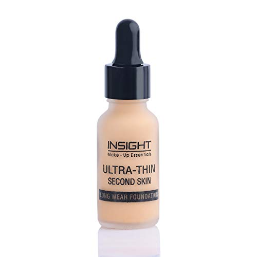 Insight Cosmetics Ultra-Thin Second Skin Long Wear Liquid Foundation | Waterproof Full Coverage Long Lasting | Light Oil Free Face Makeup| 20ml(FD28-03) - Image 3