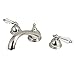 Kingston Brass KS3358WLL Wilshire Roman Filler Bath Tub Faucet with Crystal Lever Handle, Brushed Nickel