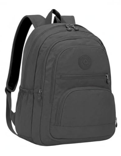 Mochila Feminina Masculina Tactel Notebook Escolar Resistente Grande Costas Juvenil Escola Preta (Cinza)