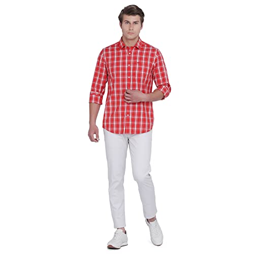 Image of blackberrys Solid Cotton Stretch Slim Fit Mens Trousers (S22BB80D3IS22FM-P)