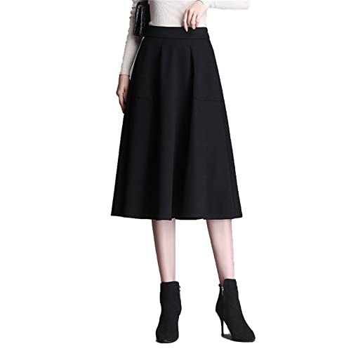 Amazon.com: Women's High Waist A Line Skirts Elastic Plaid Winter