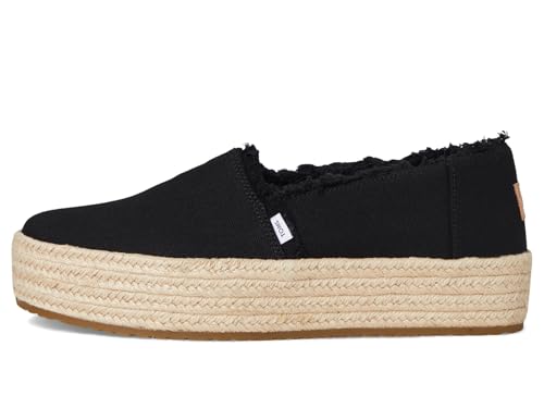Image of TOMS Women's Valencia Platform Espadrille, Textile Upper, OrthoLite Insole