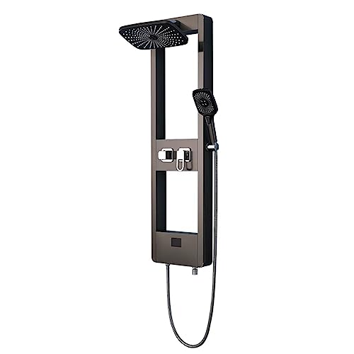 YXFAZPP Juego de Ducha con Almacenamiento termostático, Cabezal de Ducha con Pantalla Digital Inteligente para el hogar, Mesa de Almacenamiento ampliada de Doble Capa, Ducha de Agua