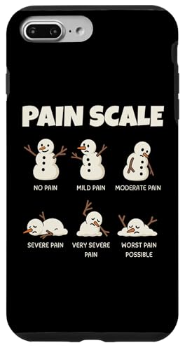Pain scale snowman nurse christmas funny xmas holiday custodia per iphone 7 plus/8 plus