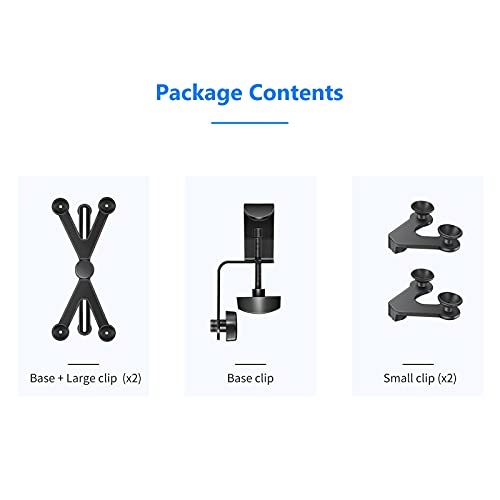 Neewer 7-14 inches Adjustable Tablet Holder Mount with 360 Degree Swivel Clamp for Connecting with Microphone Stand, Compatible with iPad, iPad Pro, iPad Air, Google Nexus Samsung Galaxy