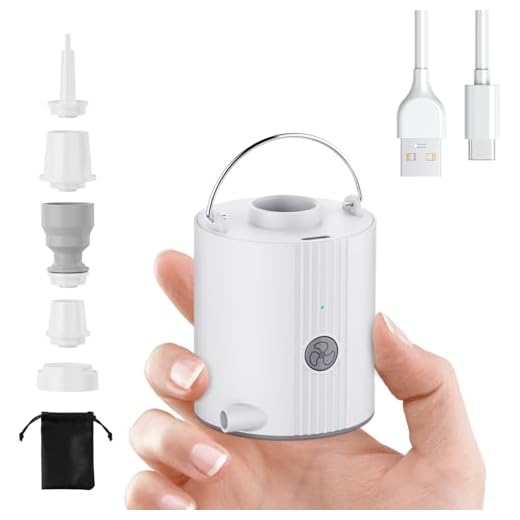 Bomba de Aire eléctrica, batería Recargable con 5 boquillas, desinflador de llenado rápido para Cama de Aire, Flotador, Bolsa de vacío para Ropa