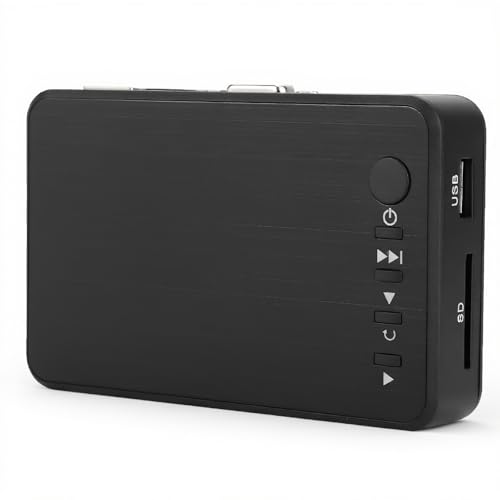 ASHATA HDMI-Media-Audio-Video-Werbe-Player, 1080P-Full-HD-Multimedia-Player, Unterstützung für 24-Stunden-Loop-Wiedergabe, mit HDMI-HD-Mainstrem-Chip(EU-Stecker)