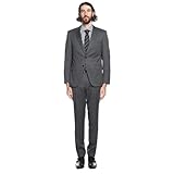 [HUGO BOSS] (ヒューゴボス) ストレッチ シングル 2ツ釦 スーツ ［HBHG10236006P］グレー / 46 [並行輸入品]