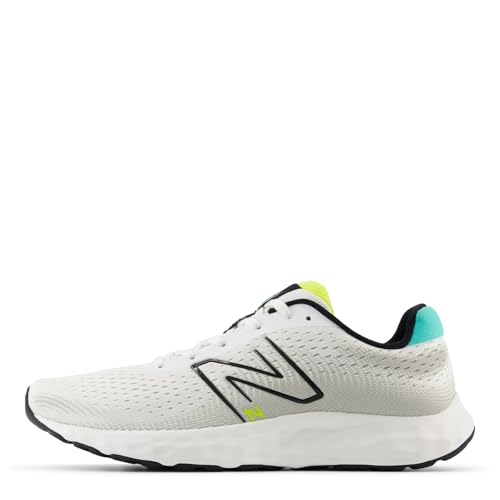 Image of New Balance Men's 520v8 Sneaker, White /Black /Infield Clay, 9.5 Wide