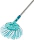 Leifheit 2er Set Ersatzkopf CLEAN Twist Disc Mop Micro Duo, für alle Bodenarten, ideale Schmutzaufnahme Dank 2-Faser-System, saugfähiger Microfaser, mit hoher Wasser- und Schmutzaufnahme, Ersatzbezug