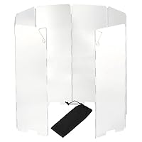 Pare-vent De Camping Pliable – 12 Plaques Acier Inox, 100x24 Cm, Ultra-léger 350 G
