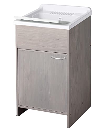 Negrari Lavadero Lavapanni 9006KRAM de Resina, Roble, L 45 x D 50 x H 85 cm