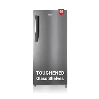 Haier 190L 3-Star Direct Cool Single Door Refrigerator (HED-203DS-P, Dazzle Steel, 2024 Model)