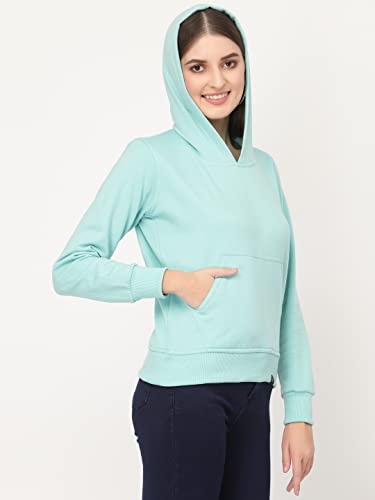 Image of UZARUS Women's Cotton Fleece Stylish Sweatshirt Hoodie