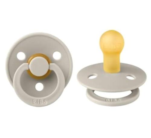 Image of BIBS Baby Pacifier | BPA-Free Natural Rubber | Made in Denmark | Sand 2-Pack (0-6 Months)