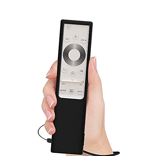 Image of Oboe Silicone Tv Remote Cover Compatible with Samsung Smart TV QLED TV Remote BN59-01311 Protective Case with Loop (Black) [Remote NOT Included]