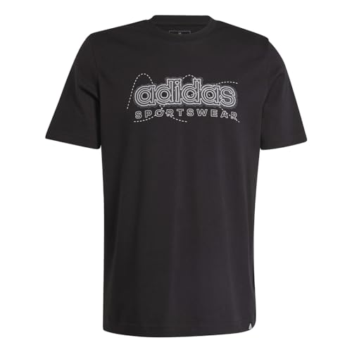 Distintivo tessuto adidas Uomo Folded Badge Graphic Tee, Black, S