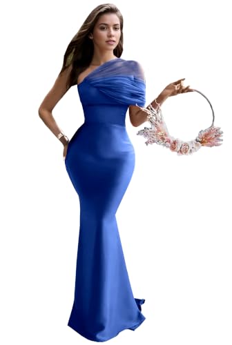 Image of Dream Wedding One Shoulder Satin Bridesmaid Dresses
