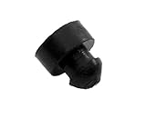 Pkg of 4 - Black Medium-Hard Flexible Plastic Push in Ridged Bumper - Bumper Diameter - 7/16