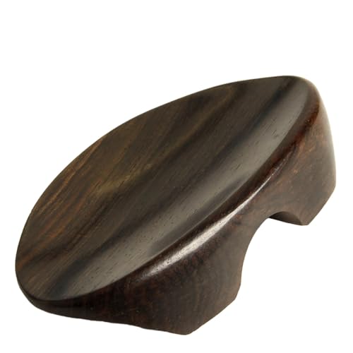 バイオリンアクセサリー 4/4 木製ゴージャスなパターン彫刻ポリッシュバイオリンアクセサリーバイオリンチークレスト ヴァイオリンのパーツ