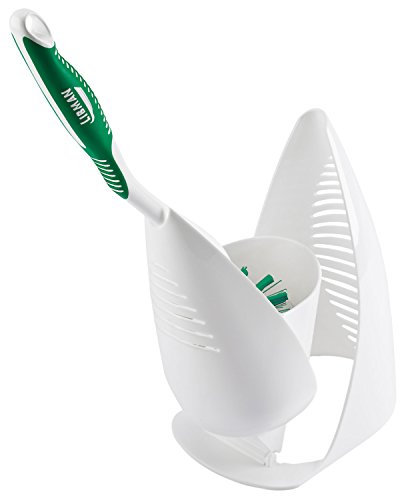 Libman 1022 Premium Angled Toilet Bowl Brush and Caddy with hygienic Drying Slits - //coolthings.us