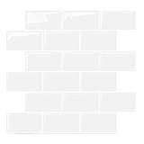 [page_title]-Kasliny 6 Stücke 3D Selbstklebende Wandfliesen Aufkleber, Peel und Stick Vinyl Tapete Anti Mold Badezimmer Esszimmer Küche Hotel Dekoration 28x30cm 0,078 ㎡/Piece (7002-6)