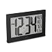 Marathon Atomic Self-Setting Self-Adjusting Wall Clock w/Stand & 8 timezones - Batteries Included (Black/Black Stainless Steel)
