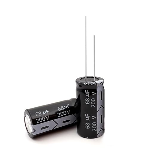 XUGERIP 10 PCS 200V 68UF Electrolytic Capacitor, High Frequency Aluminum Electrolytic Capacitors for Refrigerator, TV, LCD Monitor