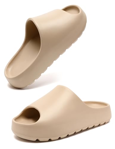 Kiemorgy Cloud Slides Men, White Womens Walking Sandals