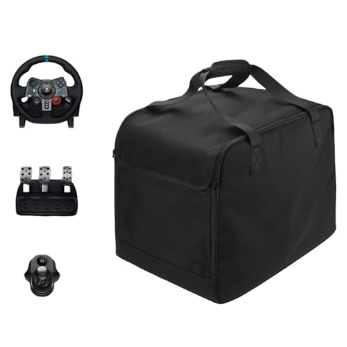 XBERSTAR Storage Bag for Logitech G29 Steering Wheel Brake Pedal Gearshift Carrying Case Portable Travel Handbag